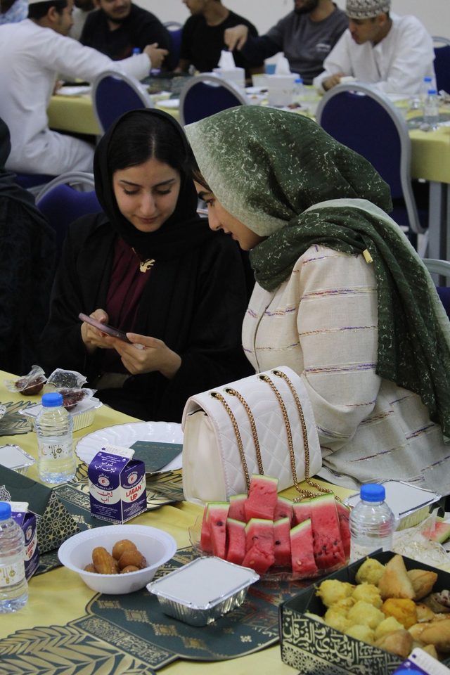Members sharing iftar at the club's Ramadan 2025 event